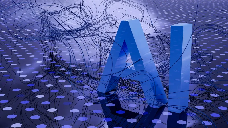 High performance computing GPU cluster and neural network visualization representing open source AI models