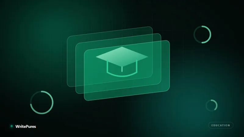 Layered course cards with a graduation cap and progress rings, representing free online courses with certificates