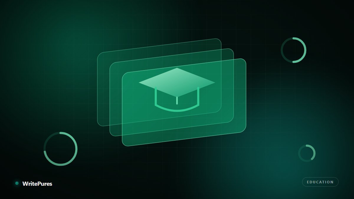 Layered course cards with a graduation cap and progress rings, representing free online courses with certificates
