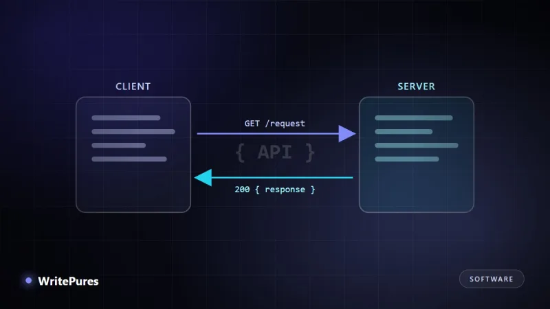 Diagram of a client sending a request to a server and receiving a response