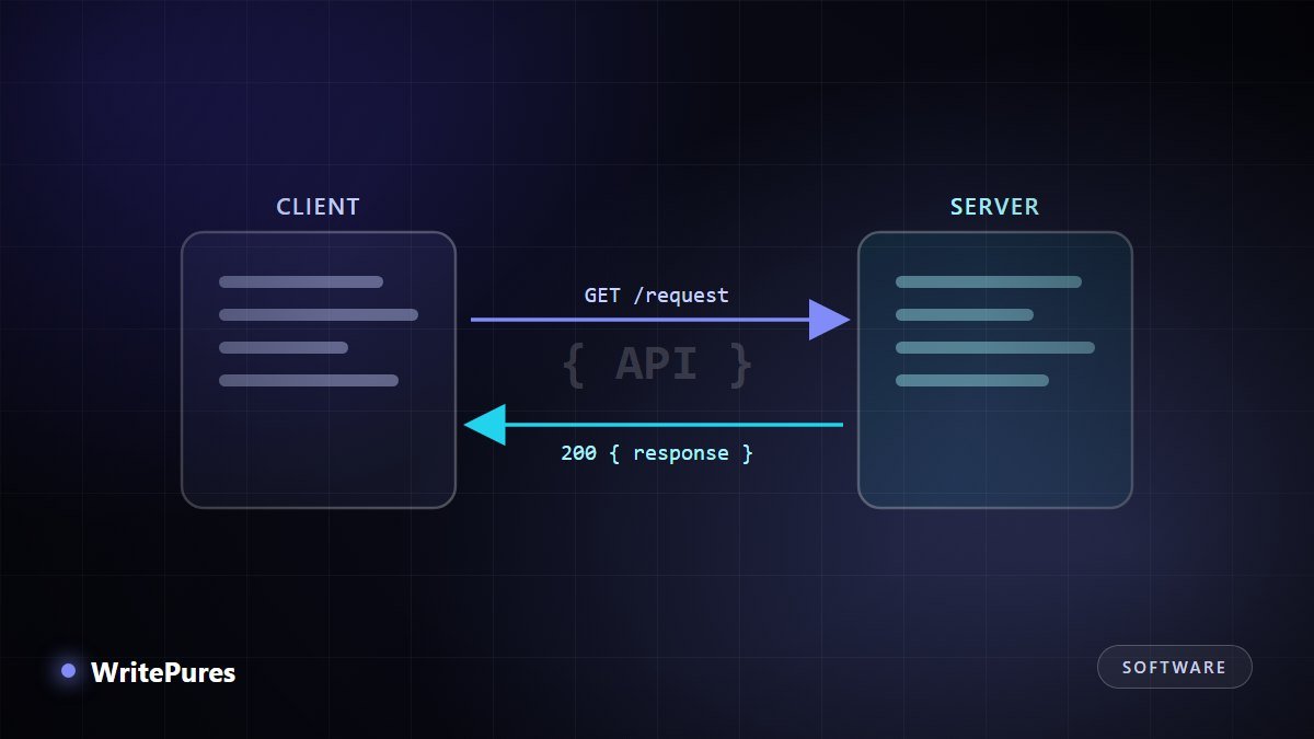 Diagram of a client sending a request to a server and receiving a response